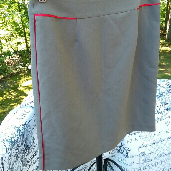 Banana Republic Lined Skirt Size:8 Brown Grayish - Picture 2 of 8